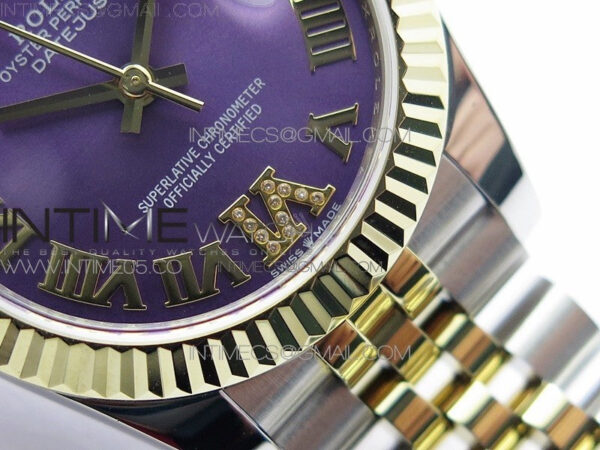 Datejust 31mm 278273 SS/YG BP Best Edition Purple Roman Markers Dial on SS/YG Jubilee Bracelet - Image 6