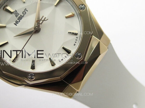 Classic Fusion Orlinski RG APSF 1:1 Best Edtion White Faceted Dial on White Rubber Strap A2892 - Image 6