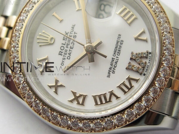 Datejust 28mm 279179 SS/RG APSF Best Edition White Dial Roman Markers on SS/RG Jubilee Bracelet NH05 - Image 5