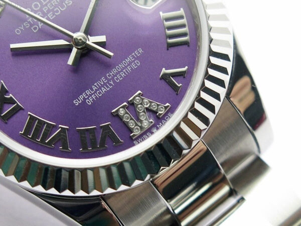 Datejust 31mm 278273 SS BP Best Edition Purple Roman Markers Dial on Oyster Bracelet - Image 6