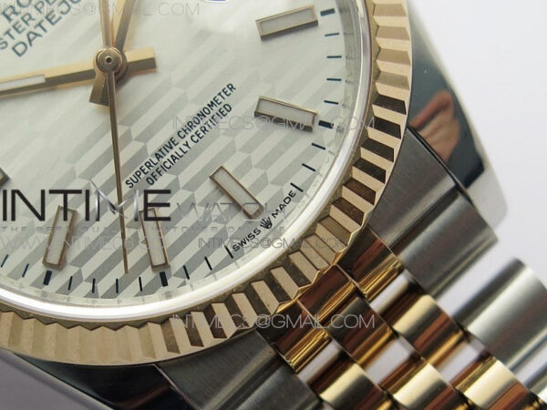 DateJust 36 SS/RG 126231 BP 1:1 Best Edition Silevr Dial on Oyster Bracelet - Image 6