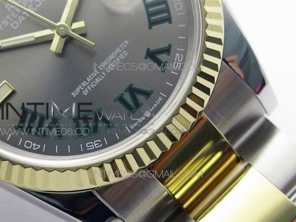 DateJust 36 SS/YG 126233 JDF 1:1 Best Edition Gray Dial on Oyster Bracelet - Image 7