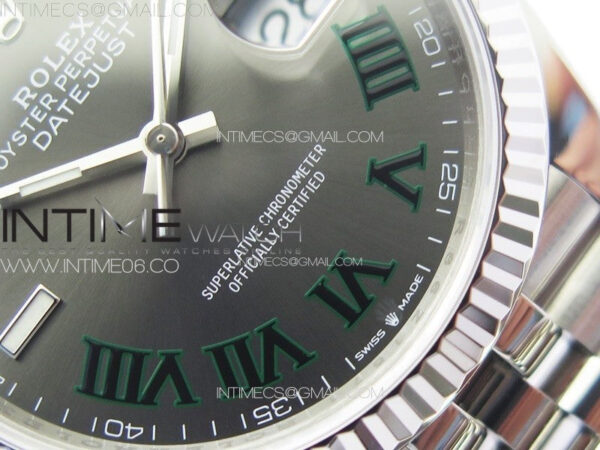 DateJust 36 SS 126234 VSF 1:1 Best Edition 904L Steel Gray Dial Roman Markers on Jubilee Bracelet VS3235 - Image 6