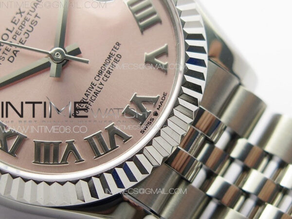 DateJust 31mm 178271 SS APSF Best Edition Pink Dial Roman Markers on Jubilee Bracelet A2824 - Image 6