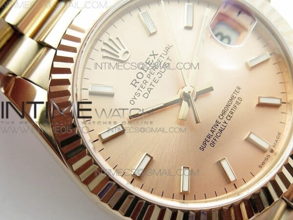 Datejust 31mm 278275 RG BP Best Edition RG Sticks Markers Dial on RG President Bracelet - Image 5