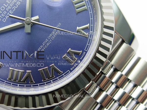 DateJust 41 126334 Clean 1:1 Best Edition 904L Steel Blue Roman Dial on Jubilee Bracelet VR3235 - Image 6