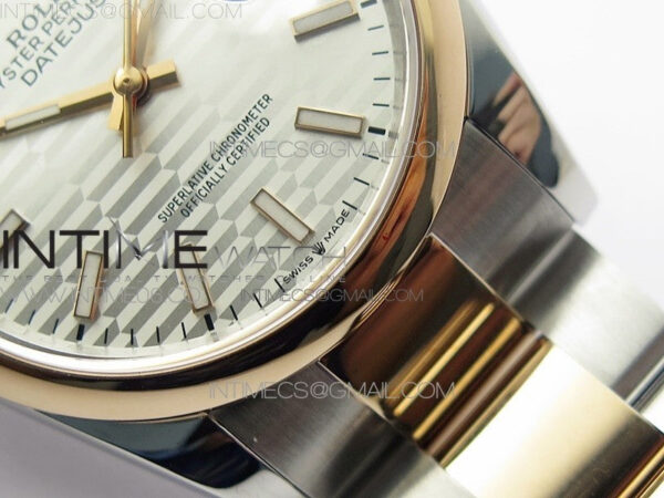 DateJust 36 SS/RG 126201 BP 1:1 Best Edition Silver Dial on Oyster Bracelet - Image 6