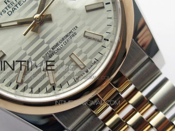 DateJust 36 SS/RG 126201 BP 1:1 Best Edition Silver Dial on Jubilee Bracelet - Image 6