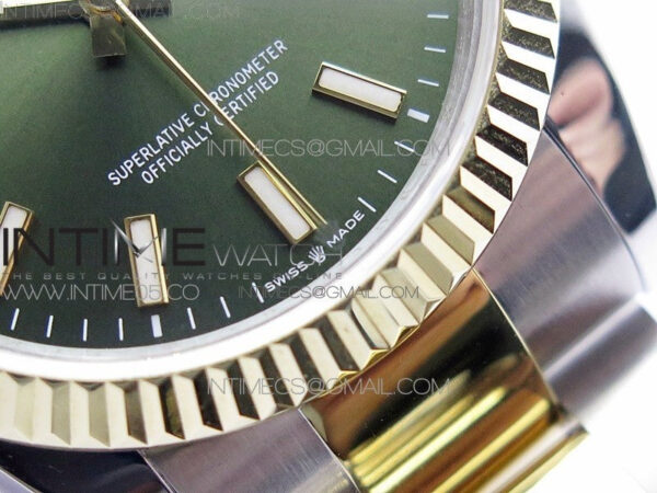 Datejust 36mm 116231 SS/YG BP 1:1 Best Edition Green Dial Stick Markers On SS/YG Oyster Bracelet A2824 - Image 7