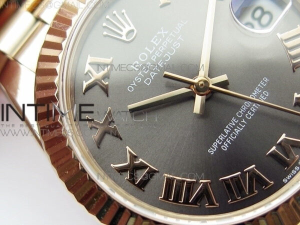 Datejust 31mm 278275 RG BP Best Edition Gray Roman Markers Dial on RG President Bracelet - Image 7