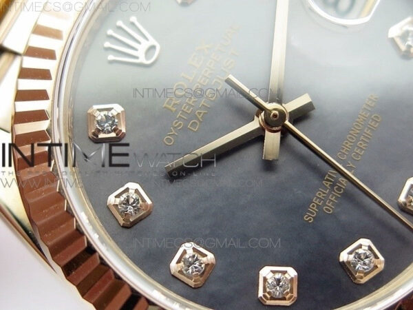 Datejust 31mm 278275 RG BP Best Edition MOP Black Crystal Markers Dial on RG President Bracelet - Image 7