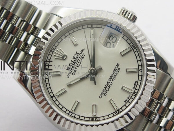 DateJust 31mm 178271 SS APSF Best Edition White Dial Sticks Markers on Jubilee Bracelet A2824 - Image 8