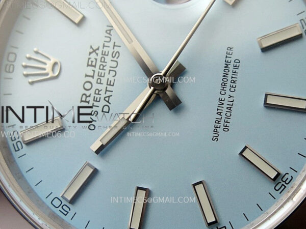 DateJust 41 126300 SS BP 1:1 Best Edition Ice Blue Dial on Oyster Bracelet - Image 7