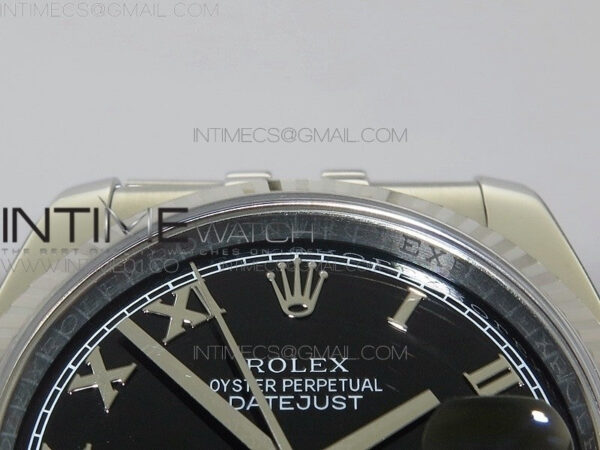 DateJust 36 SS 116234 ARF 1:1 Best Edition Black Dial Roman Markers on SS Jubilee Bracelet SH3135 - Image 7