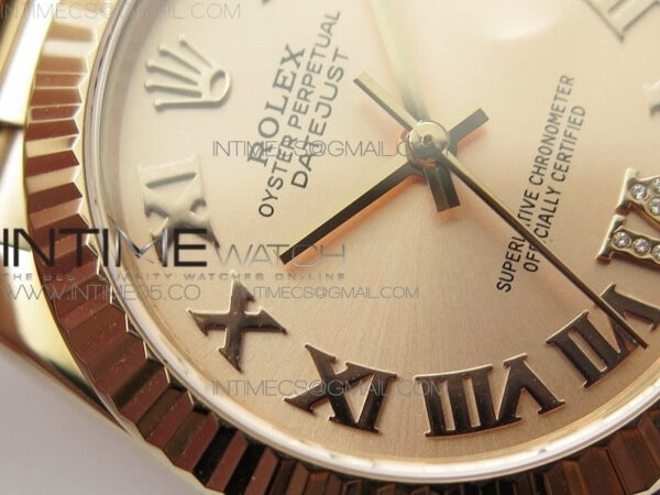 Datejust 31mm 278275 RG BP Best Edition RG Roman Markers Dial @6 Dia on RG President Bracelet - Image 7