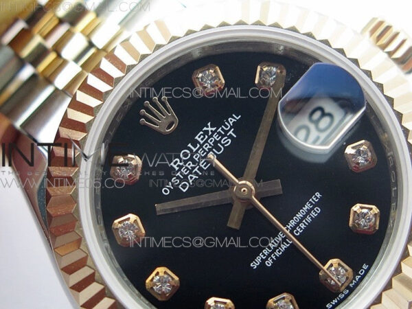 Datejust 28mm 279173 SS/RG BP Best Edition Black Crystal Markers Dial on SS/RG Jubilee Bracelet ETA2671 - Image 8