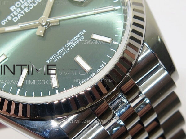 DateJust 36 SS 126234 VSF 1:1 Best Edition 904L Steel Green Dial on Jubilee Bracelet VS3235 - Image 7