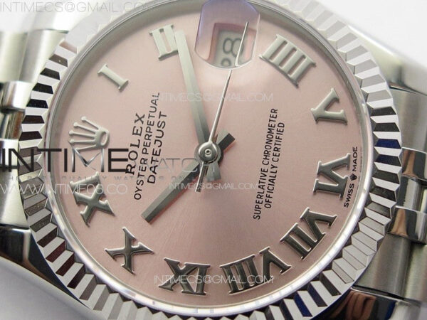 DateJust 31mm 178271 SS APSF Best Edition Pink Dial Roman Markers on Jubilee Bracelet A2824 - Image 9