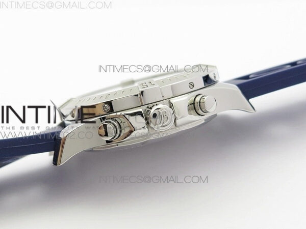 Challenger Chronograph SS Blue Dial on Rubber Strap A7750 (Free rubber strap) - Image 7