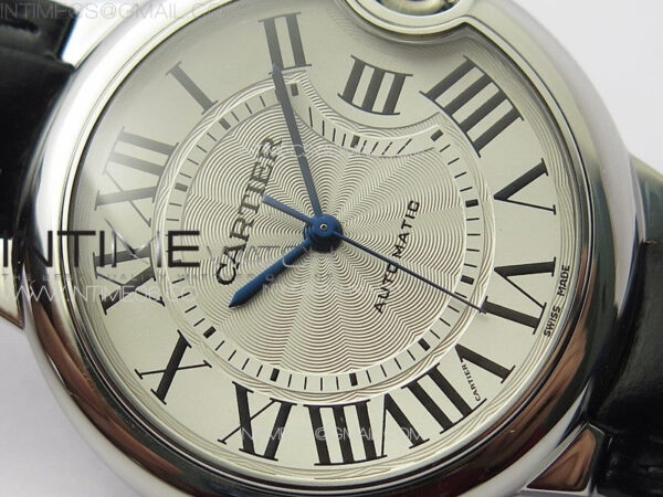 Ballon Bleu 36mm SS K3F 1:1 Best Edition White Textured Dial on Black Leather Strap A076 - Image 7