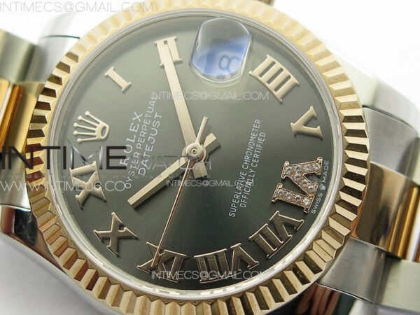 DateJust 31mm 178271 SS/RG APSF Best Edition Gray Dial Roman Markers on Oyster Bracelet A2824 - Image 7