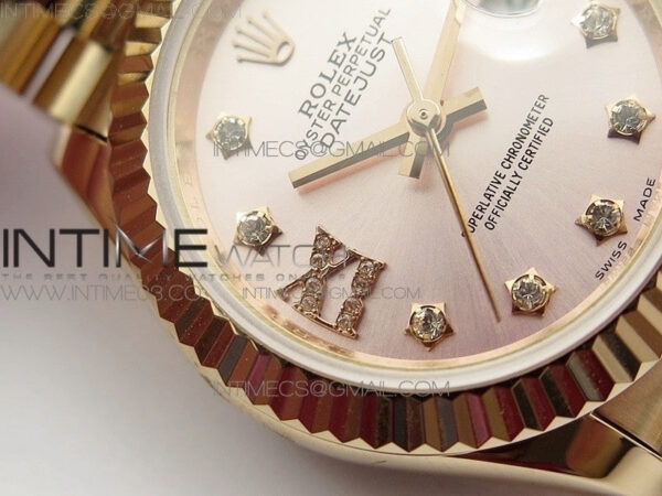 DateJust 28mm RG Bezel BP Best Edition RG Dial on RG Bracelet ETA2671 - Image 7