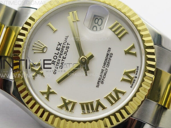 DateJust 31mm 178271 SS/YG APSF Best Edition White Dial Roman Markers on Oyster Bracelet A2824 - Image 7