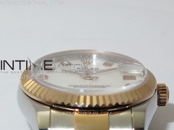 DateJust 31mm 72610 SS/RG APSF Best Edition White MOP Dial Crystals Markers on Oyster Bracelet A2824 - Image 7
