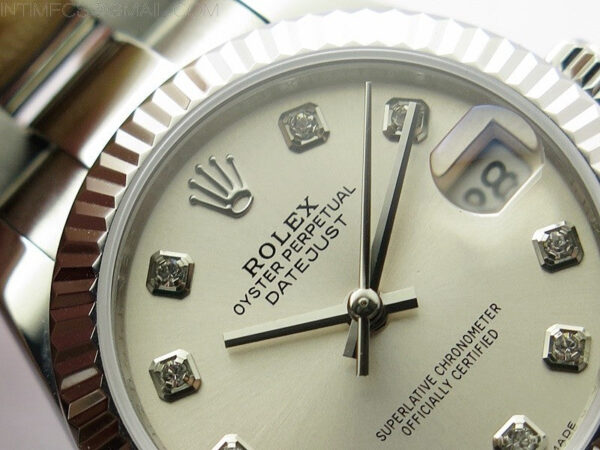 Datejust 31mm 278273 SS BP Best Edition Silver Crystals Markers Dial on Oyster Bracelet - Image 7