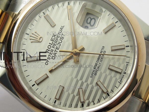 DateJust 36 SS/RG 126201 BP 1:1 Best Edition Silver Dial on Oyster Bracelet - Image 7