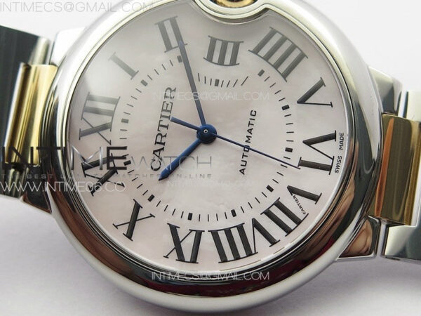 Ballon Bleu 36mm SS/RG K3F 1:1 Best Edition White MOP Dial on SS Bracelet A076 - Image 7