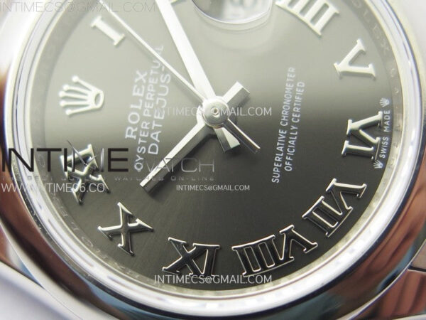 Datejust 28mm 279166 Smooth Bezel SS APSF Best Edition Gray Dial Roman Markers on SS Jubilee Bracelet NH05 - Image 7
