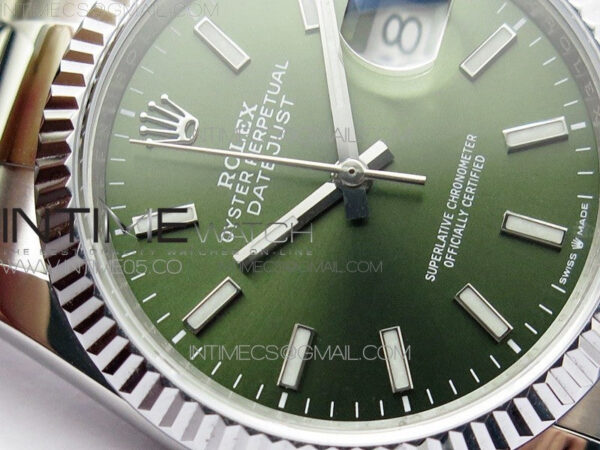 Datejust 36mm 116231 SS BP 1:1 Best Edition Green Dial Stick Markers On SS Oyster Bracelet A2824 - Image 7