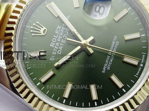 Datejust 36mm 116231 SS/YG BP 1:1 Best Edition Green Dial Stick Markers On SS/YG Oyster Bracelet A2824 - Image 6