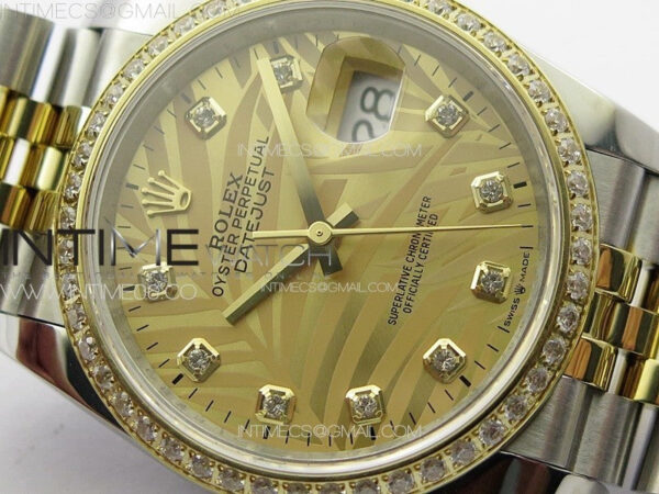 DateJust 36 SS/YG 126234 Diamonds Bezel JDF 1:1 Best Edition New YG Dial on Jubilee SS/YG Bracelet - Image 7