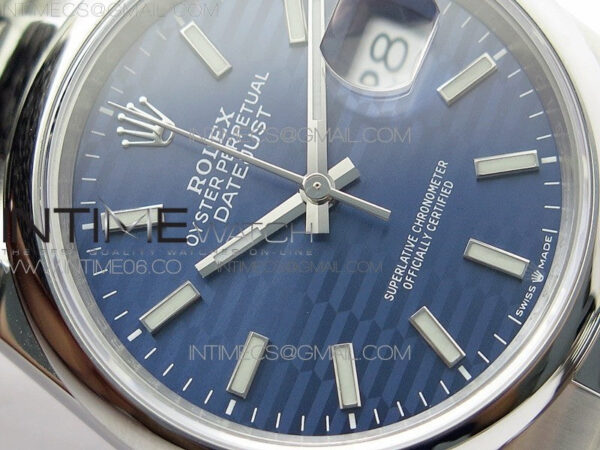 DateJust 36 SS 126200 BP 1:1 Best Edition New Blue Dial on Oyster Bracelet - Image 7