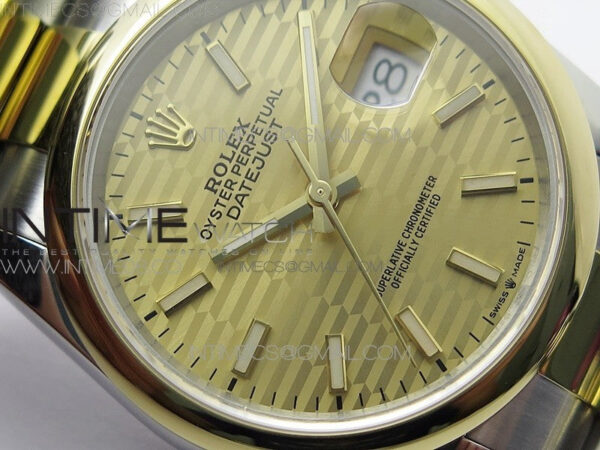 DateJust 36 SS/YG 126203 JDF 1:1 Best Edition New YG Dial on Oyster Bracelet - Image 7