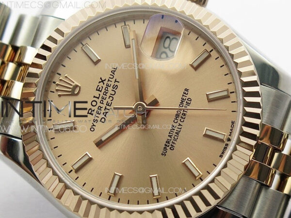 DateJust 31mm 178271 SS/RG APSF Best Edition RG Dial Sticks Markers on Jubilee Bracelet A2824 - Image 7