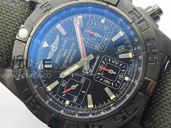 CHRONOMAT 44MM BLACKSTEEL V9F 1:1 SPECIAL EDITION BLACK DIAL ON BLACK RUBBER STRAP - Image 7