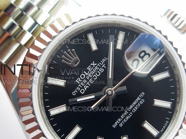 Datejust 28mm 279174 SS BP Best Edition Black Sticks Markers Dial on SS Jubilee Bracelet ETA2671 - Image 7