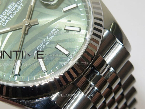 DateJust 36 SS 126234 VSF 1:1 Best Edition 904L Steel Green Leaf Dial on Jubilee Bracelet VS3235 - Image 8