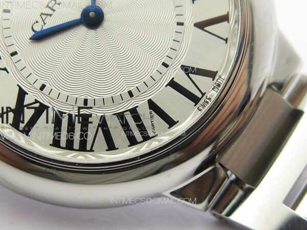 Ballon Bleu 33mm SS V20F 1:1 Best Edition White Textured Dial on SS Bracelet Gen Cal.157 Quartz - Image 7