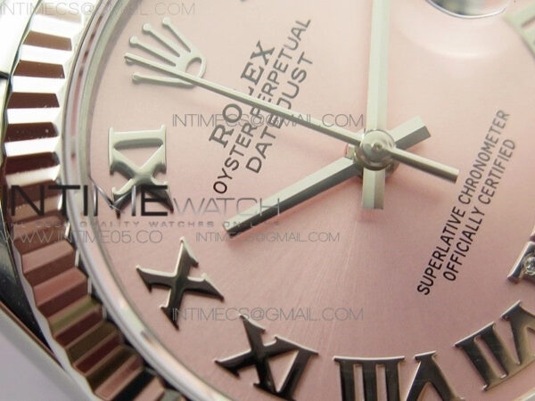 Datejust 31mm 278275 SS BP Best Edition Pink Roman Markers Dial(@6 Crystal Makrer) on SS President Bracelet - Image 7