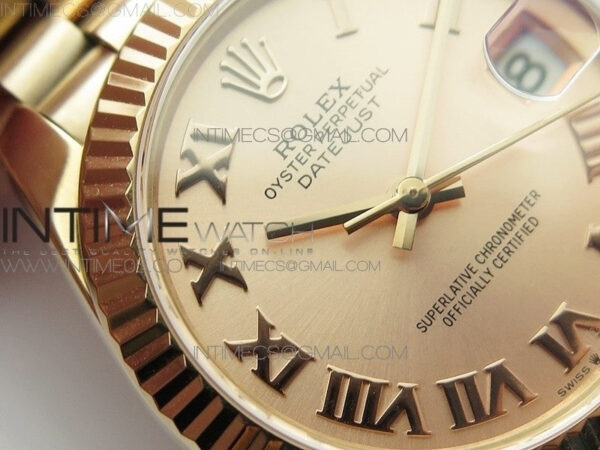 Datejust 31mm 278275 RG BP Best Edition RG Roman Markers Dial on RG President Bracelet - Image 7