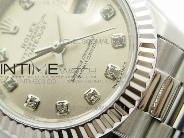 DateJust 28mm SS BP Best Edition Silver Dial on SS Bracelet ETA2671 - Image 7