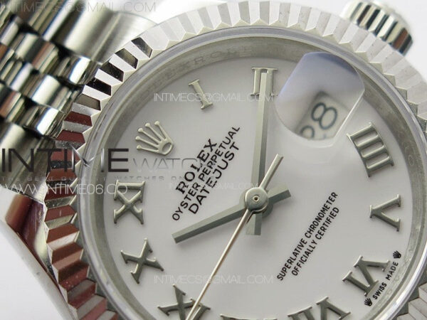 Datejust 28mm 279179 SS APSF Best Edition White Dial Roman Markers on SS Jubilee Bracelet NH05 - Image 7