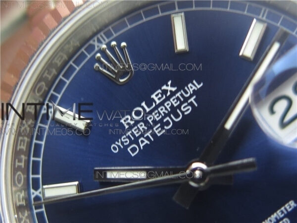 DateJust 36 SS 116234 ARF 1:1 Best Edition 904L Steel Blue Dial on Jubilee Bracelet SH3135 V3 - Image 7