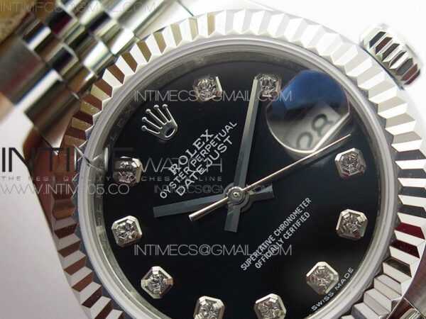 Datejust 28mm 279174 SS BP Best Edition Black Crystal Markers Dial on SS Jubilee Bracelet ETA2671 - Image 7
