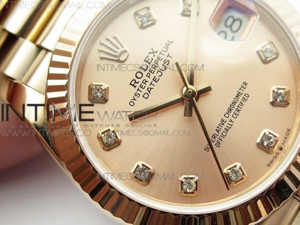 Datejust 31mm 278275 RG BP Best Edition RG Crystal Markers Dial on RG President Bracelet - Image 7