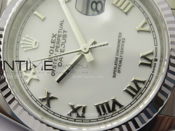 DateJust 36 SS 126234 VSF 1:1 Best Edition 904L Steel White Dial Roman Markers on Jubilee Bracelet VS3235 - Image 7